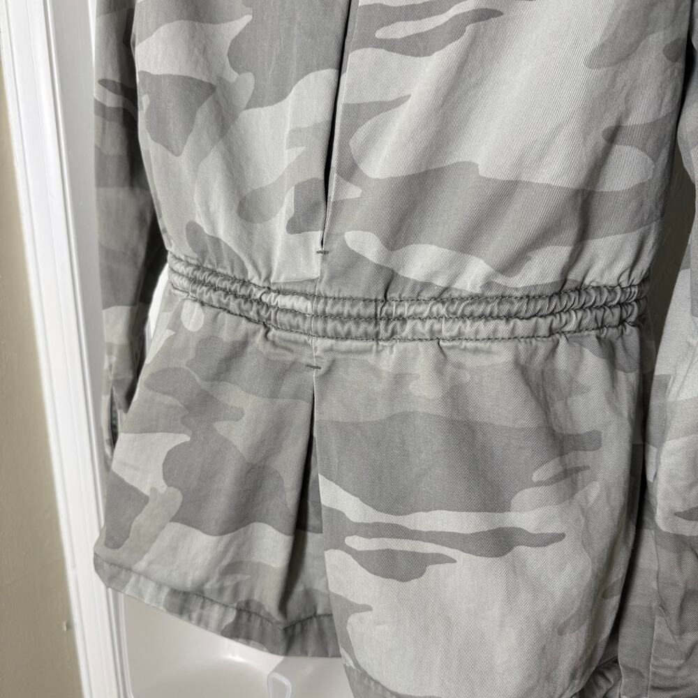 Abercrombie & Fitch Camo Utility Jacket Drawstring Waist Twill Military - Picture 11 of 16